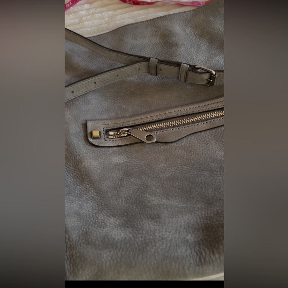 Rebecca Minkoff Gray large crossbody bag textured suede - Picture 14 of 17